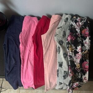 Girls size 6 leggings bundle